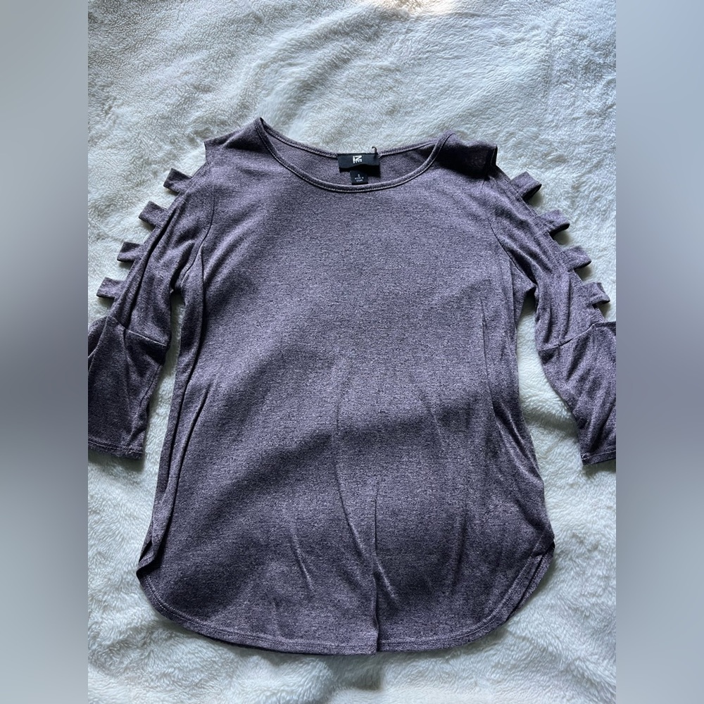 IZ Byer Women's Purple Shirt with cutout arms Size S